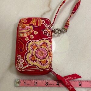 Vera Bradley Pink and Orange Floral wallet Wristlet